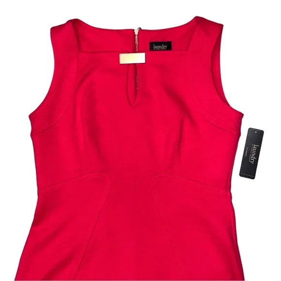 NEW Laundry by Shelli Segal Candy Pink Bodycon Sleeveless Dress