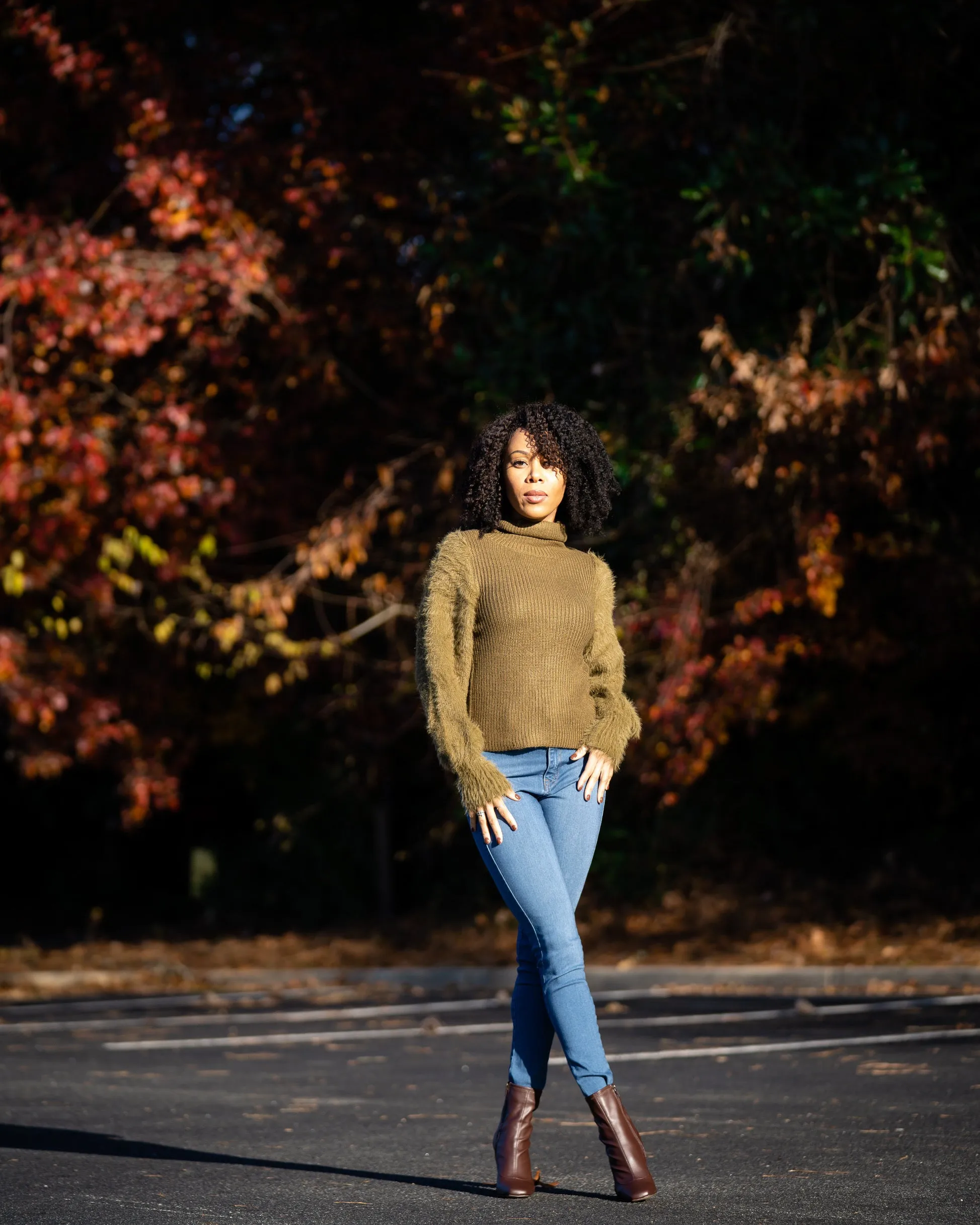 Olivia Furry Sleeve Sweater