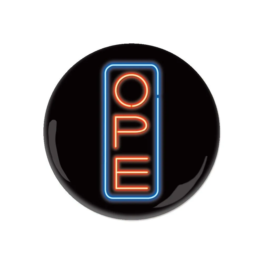 Ope Neon Sign Button