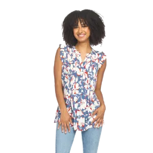 Papillon Top Blue Floral