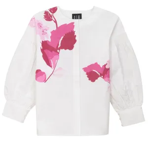 Puff sleeves white blouse by Gem