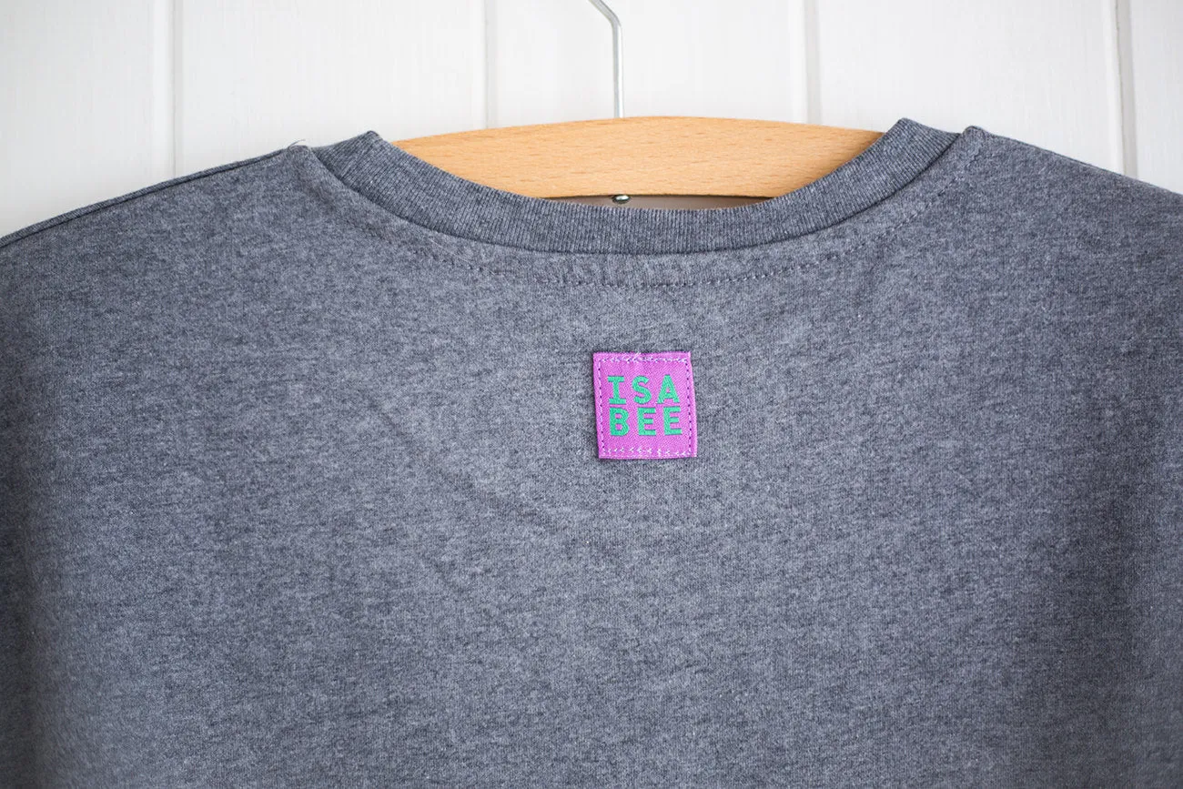 Rabbit Applique T-shirt - womens fit - Grey