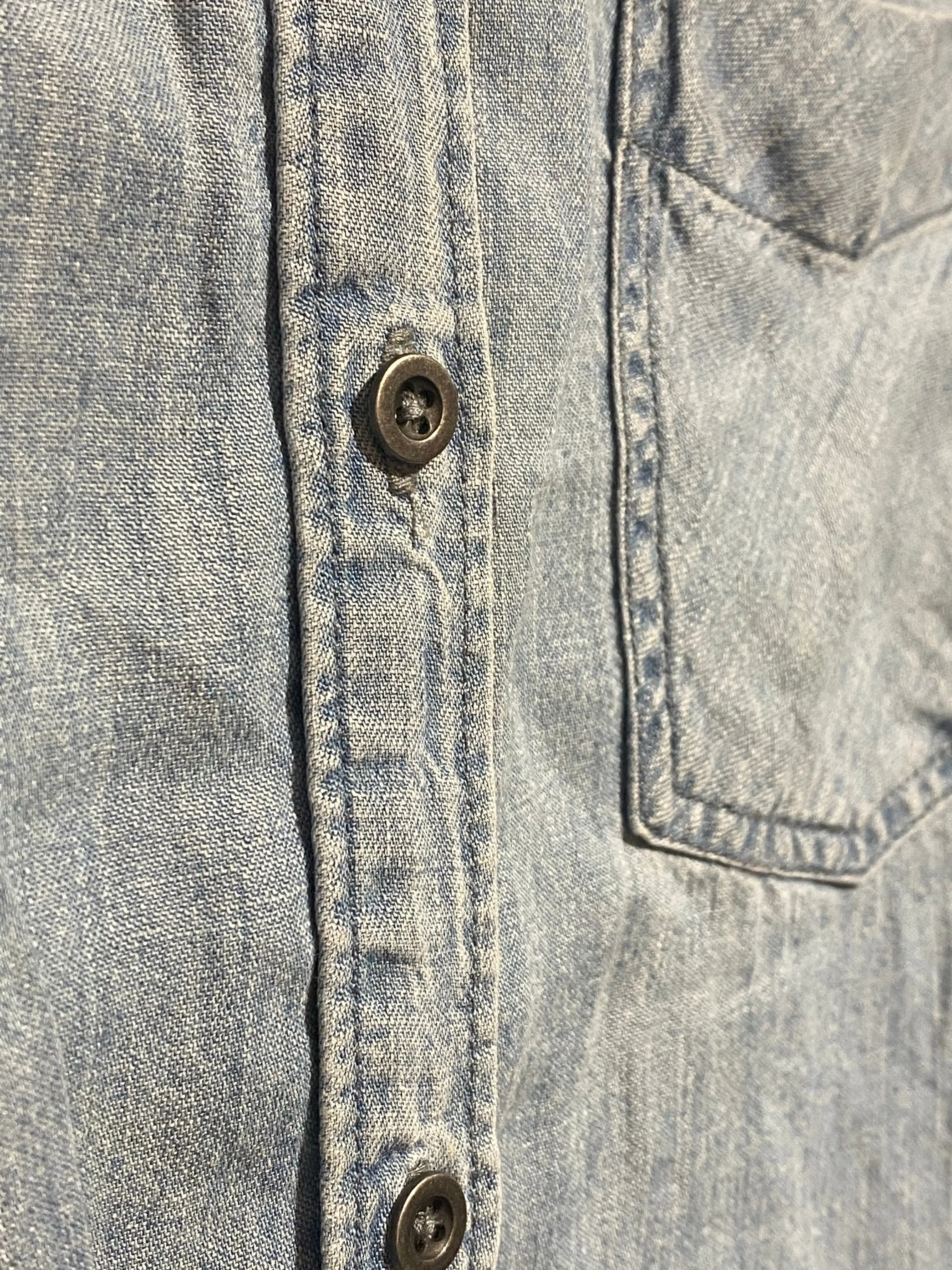 Rails Denim Light Wash Button Down shirt with Silver Studs