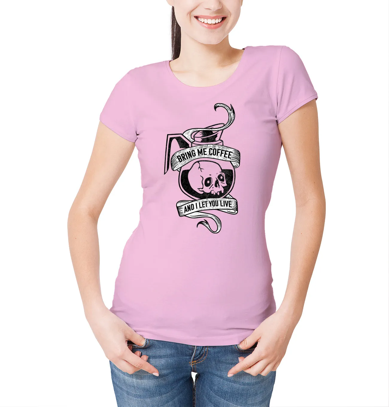 Reality Glitch Bring Me Coffee Womens T-Shirt