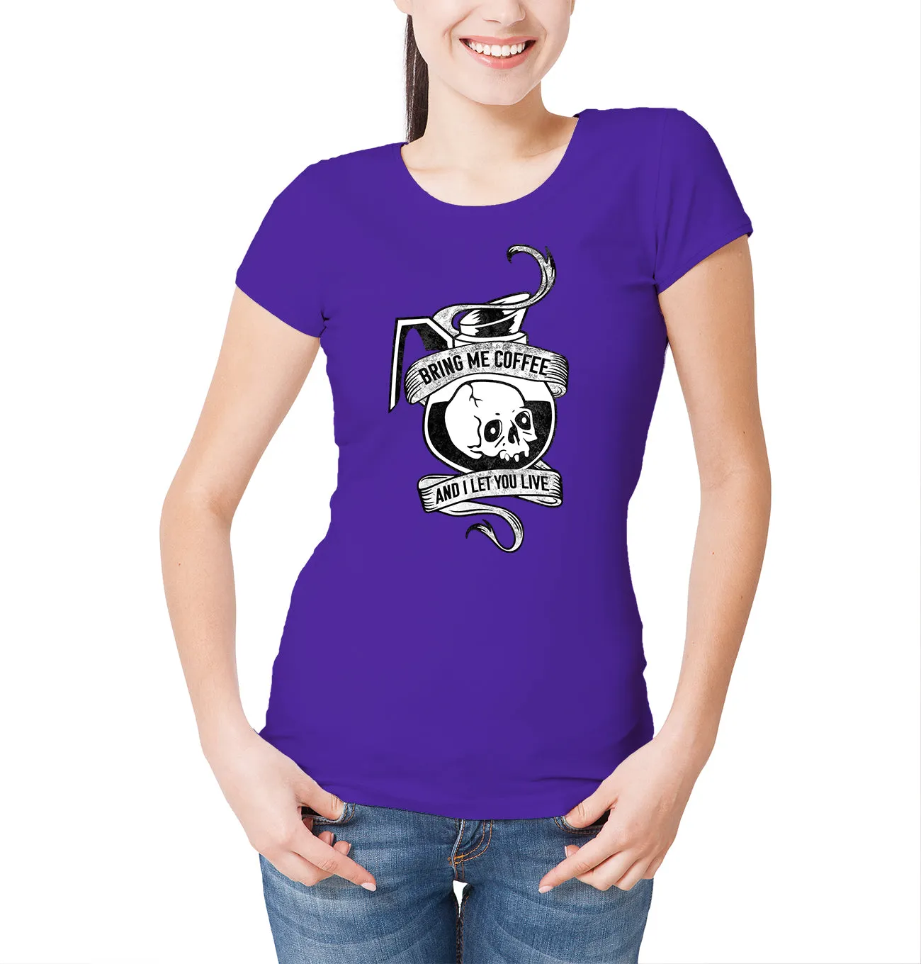 Reality Glitch Bring Me Coffee Womens T-Shirt