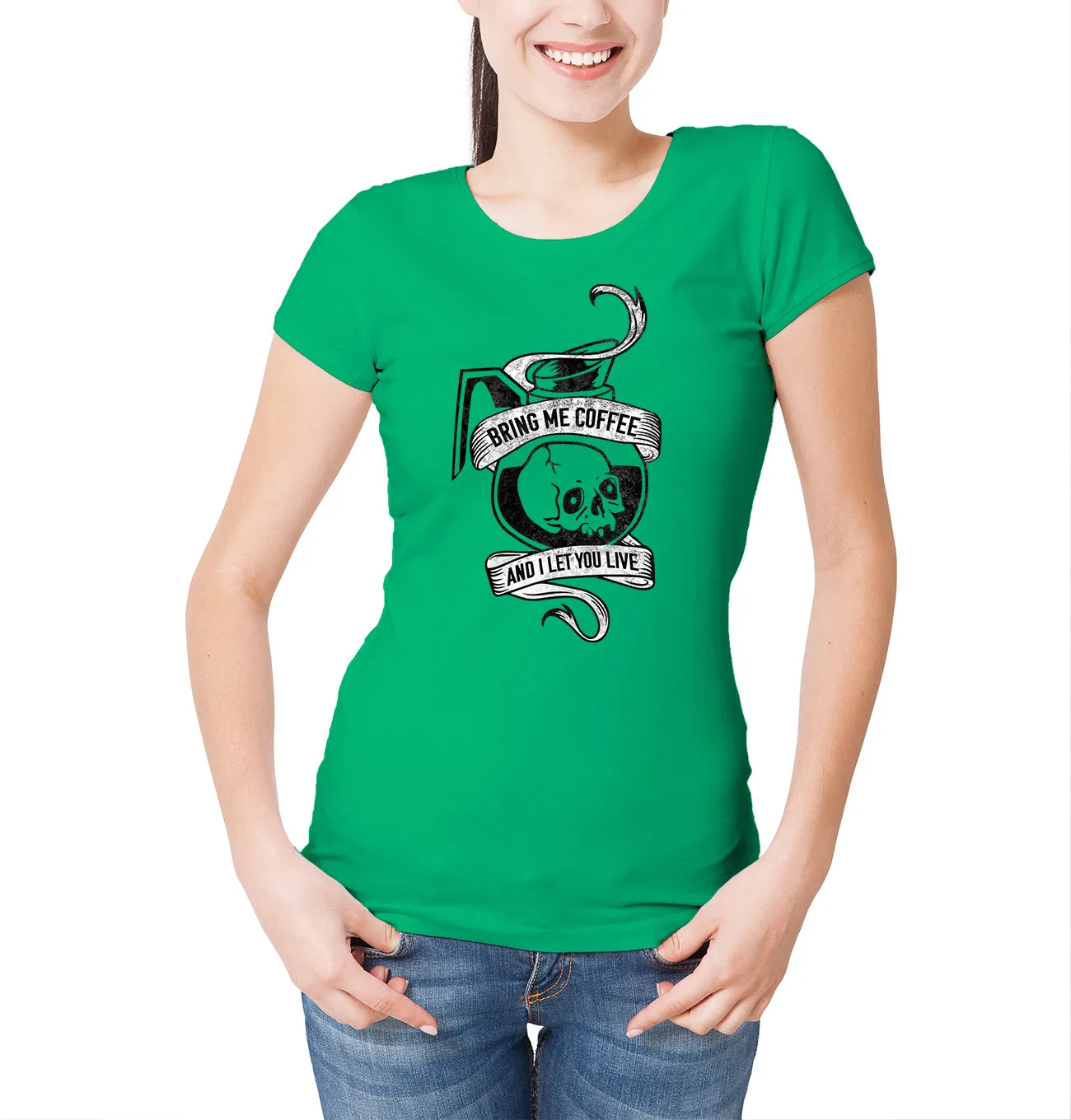Reality Glitch Bring Me Coffee Womens T-Shirt