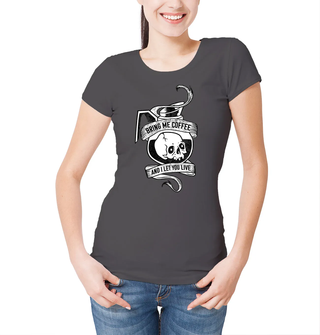 Reality Glitch Bring Me Coffee Womens T-Shirt