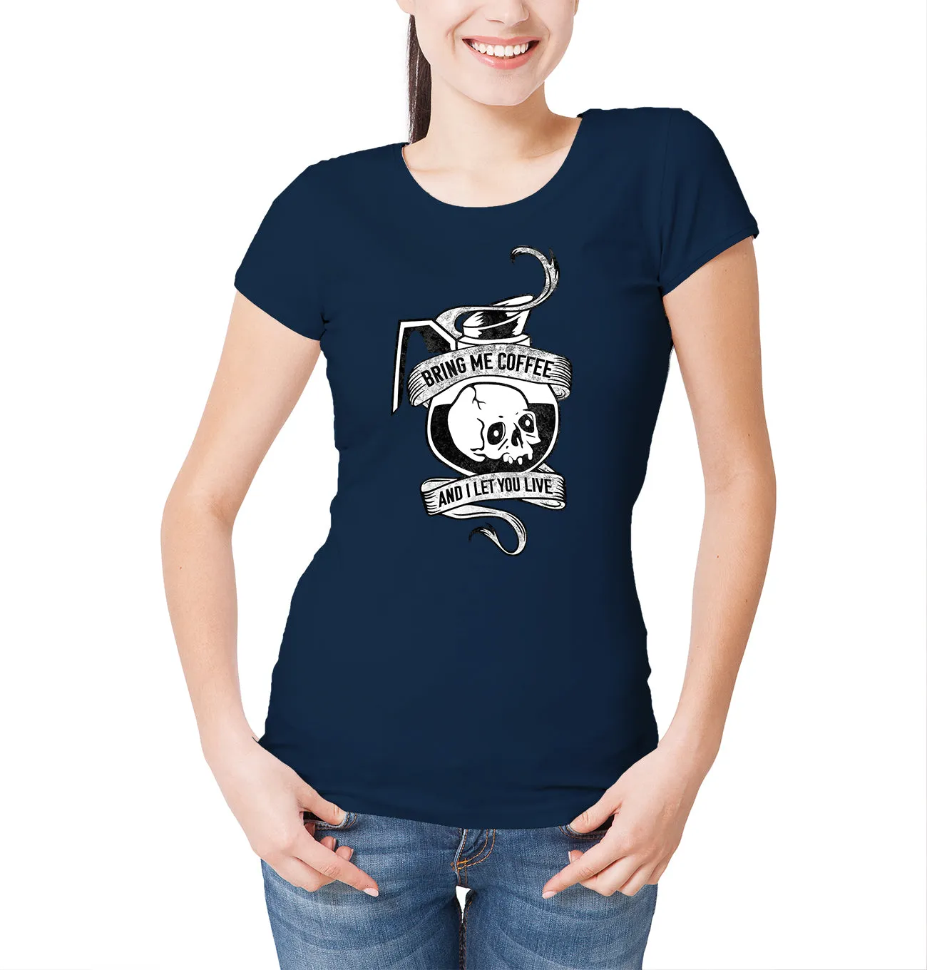 Reality Glitch Bring Me Coffee Womens T-Shirt