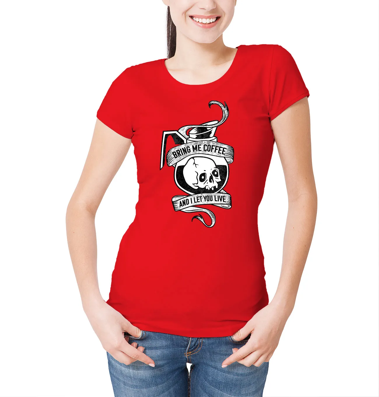 Reality Glitch Bring Me Coffee Womens T-Shirt