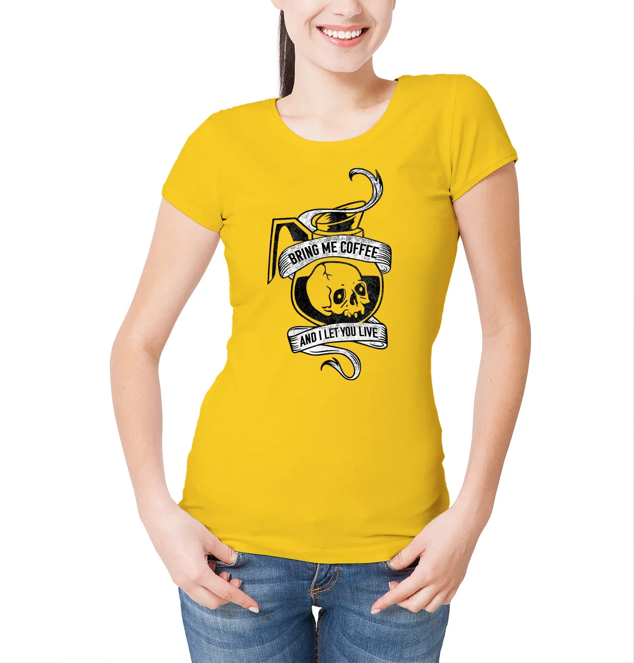 Reality Glitch Bring Me Coffee Womens T-Shirt