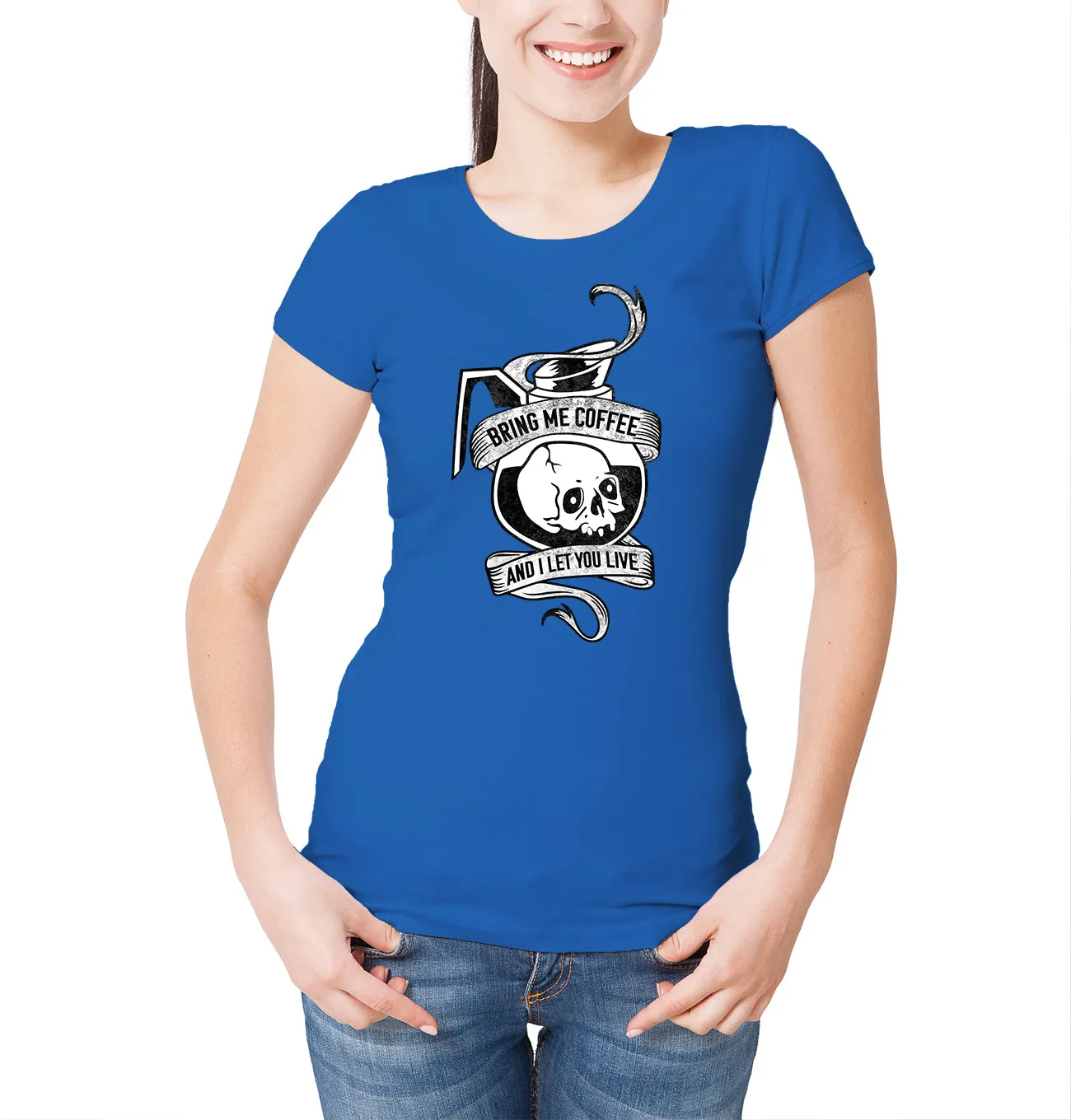 Reality Glitch Bring Me Coffee Womens T-Shirt