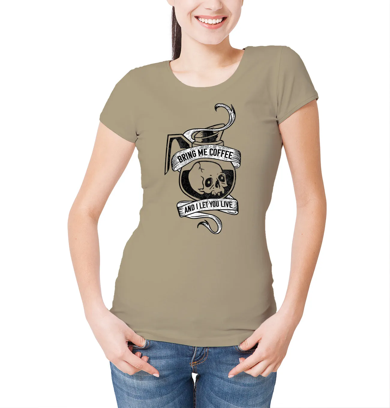 Reality Glitch Bring Me Coffee Womens T-Shirt