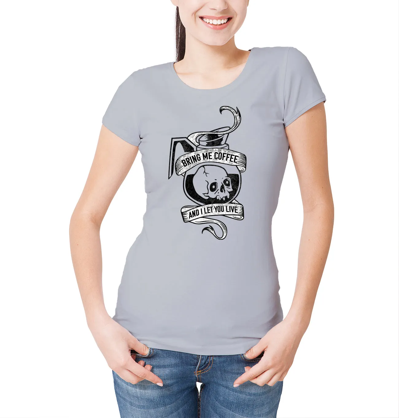 Reality Glitch Bring Me Coffee Womens T-Shirt