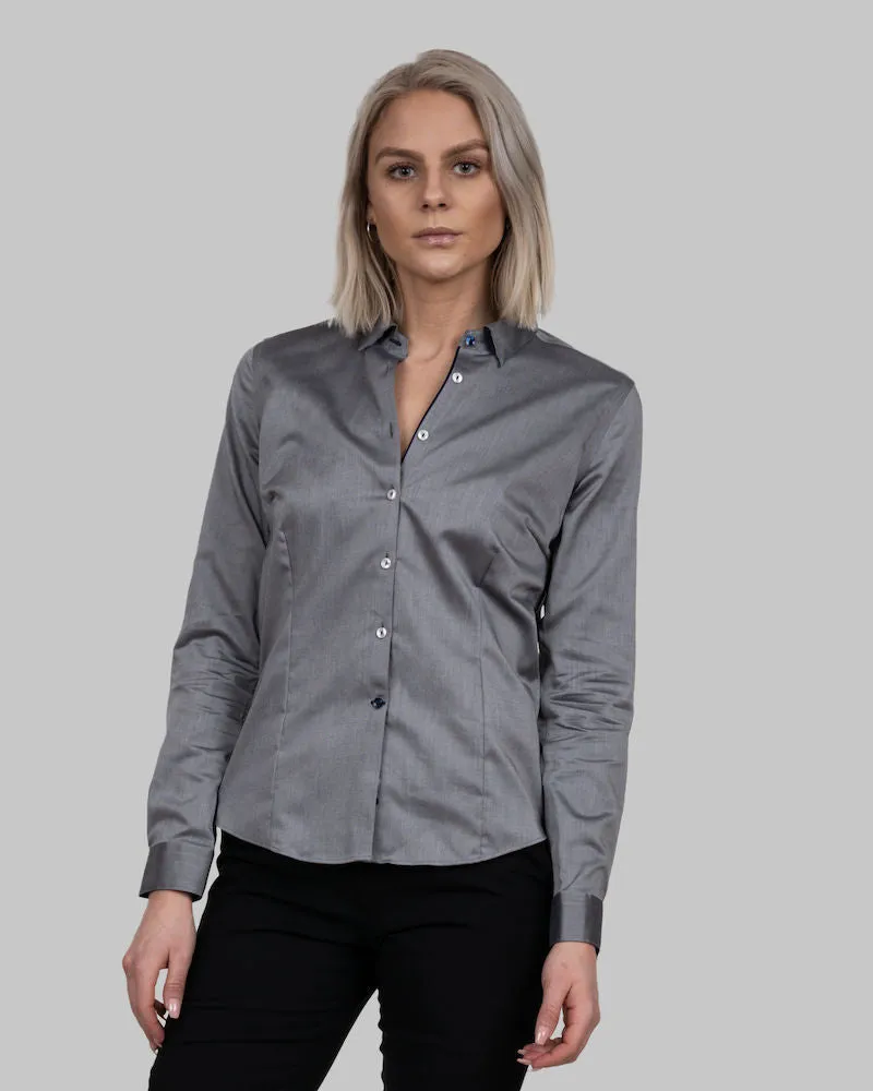 Red bow 122 Woman Grey Non-Iron