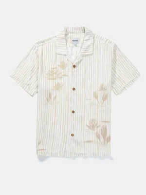 Rhythm Lily Stripe Cuban SS Shirt - Camel