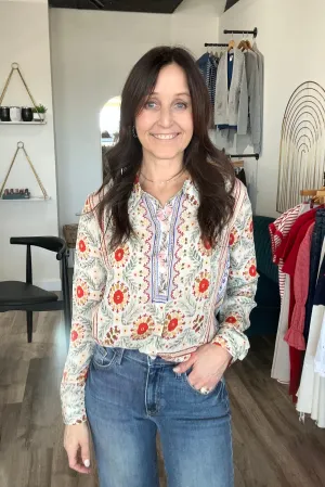 Rita Pattern Button Down