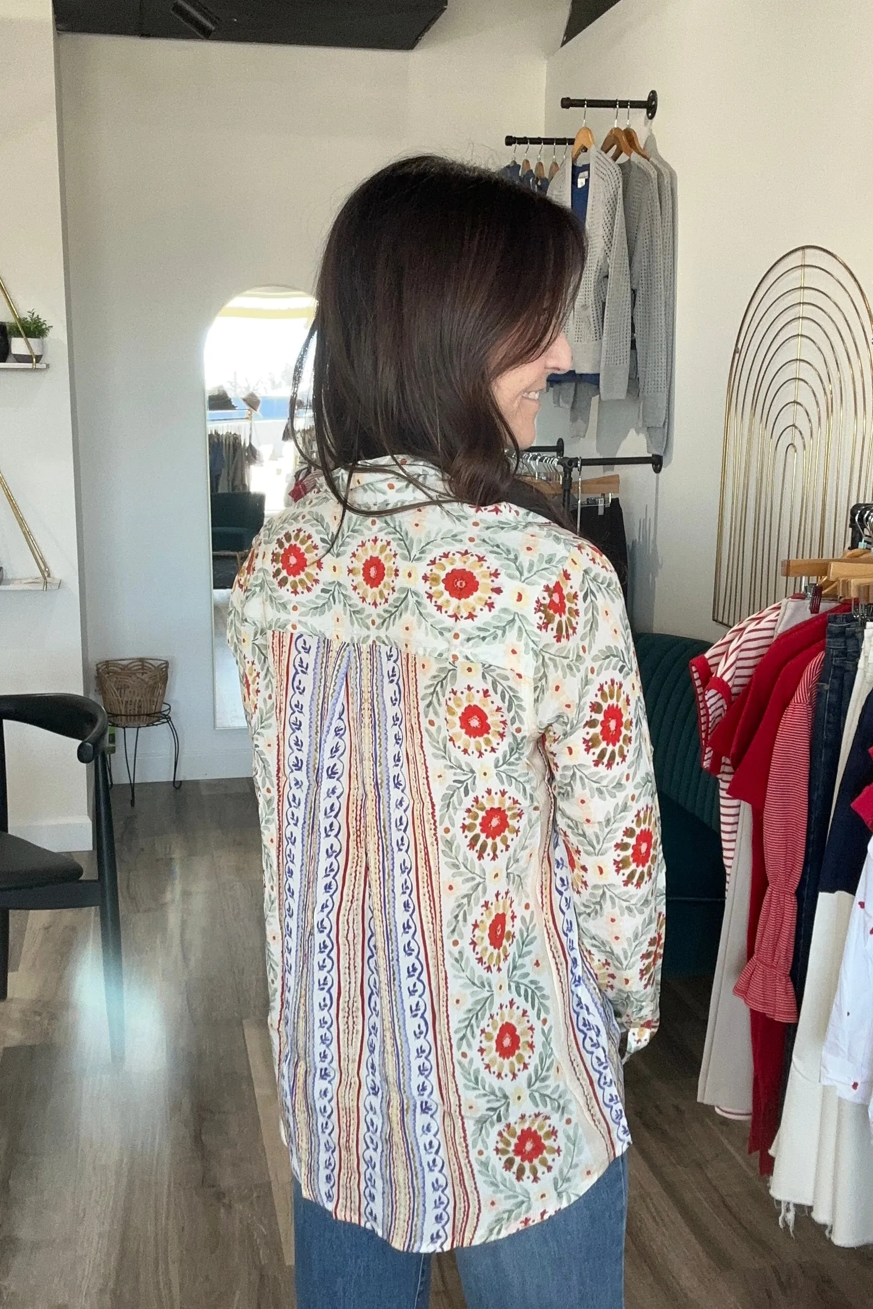 Rita Pattern Button Down