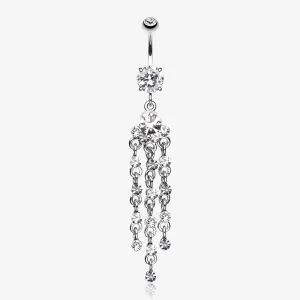 Shimmering Chandelier Belly Button Ring