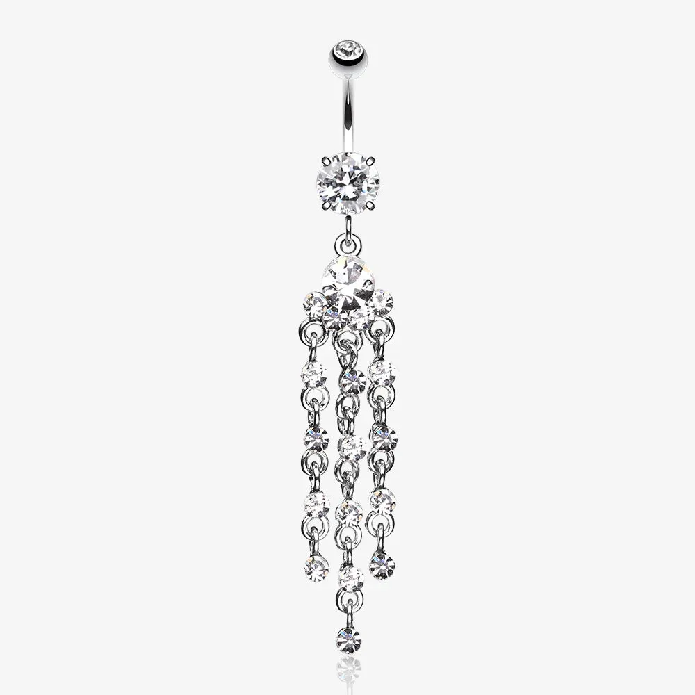 Shimmering Chandelier Belly Button Ring