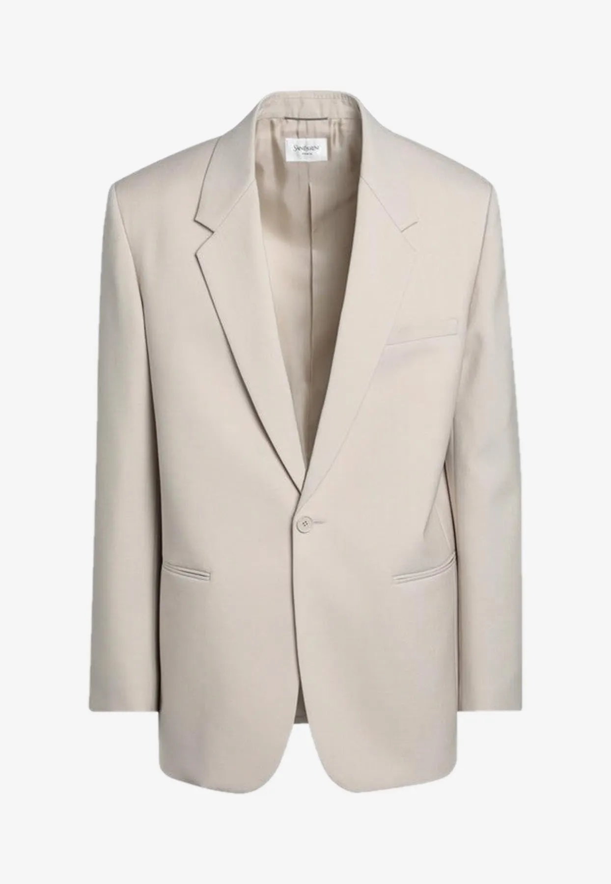 Single-Breasted Wool Blazer