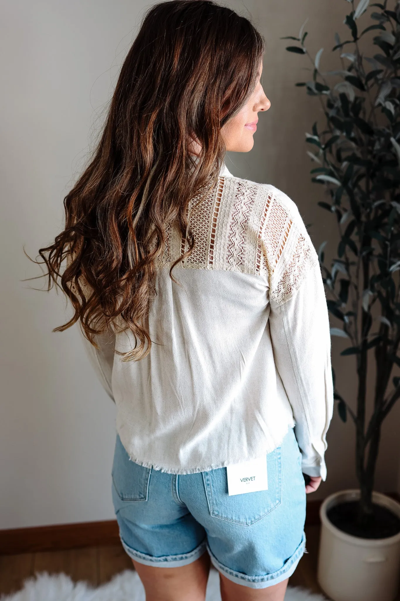 Soleil Button Down Shirt - Oatmeal