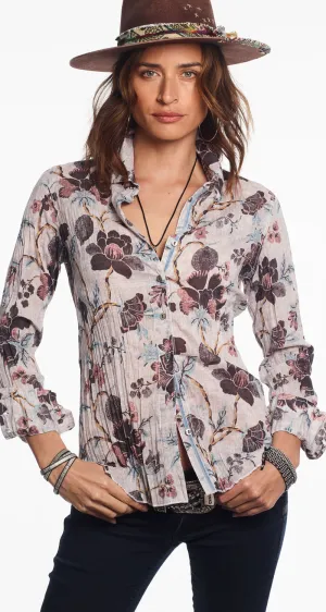 SOUK FLORAL OFF WHITE BUTTON DOWN SHIRT
