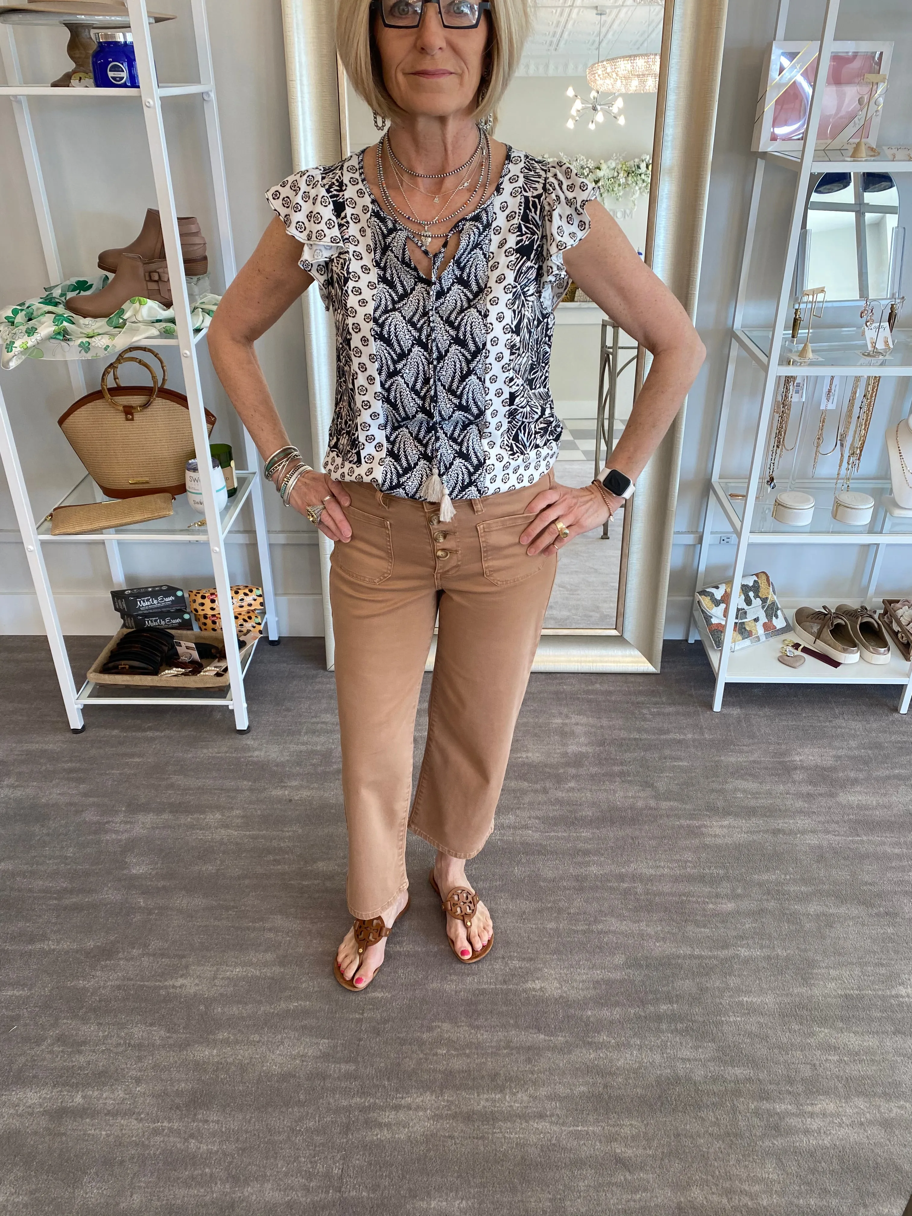 Tribal Frill Sleeve Top