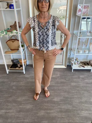 Tribal Frill Sleeve Top
