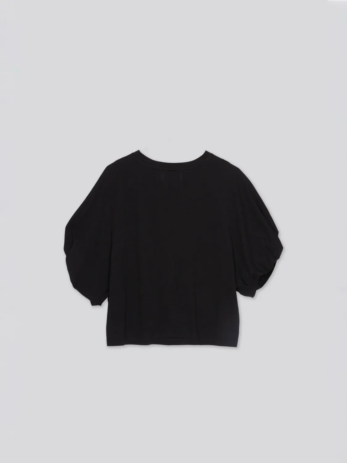Twisted Sleeve Tee in Black