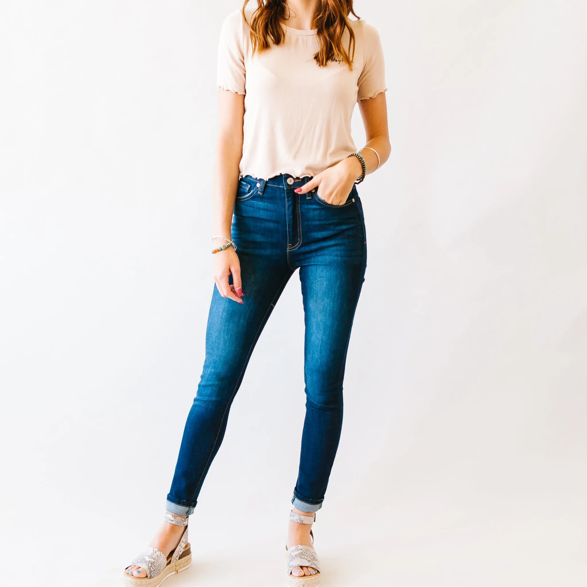 Work Harder Kancan High Rise Dark Wash Skinny