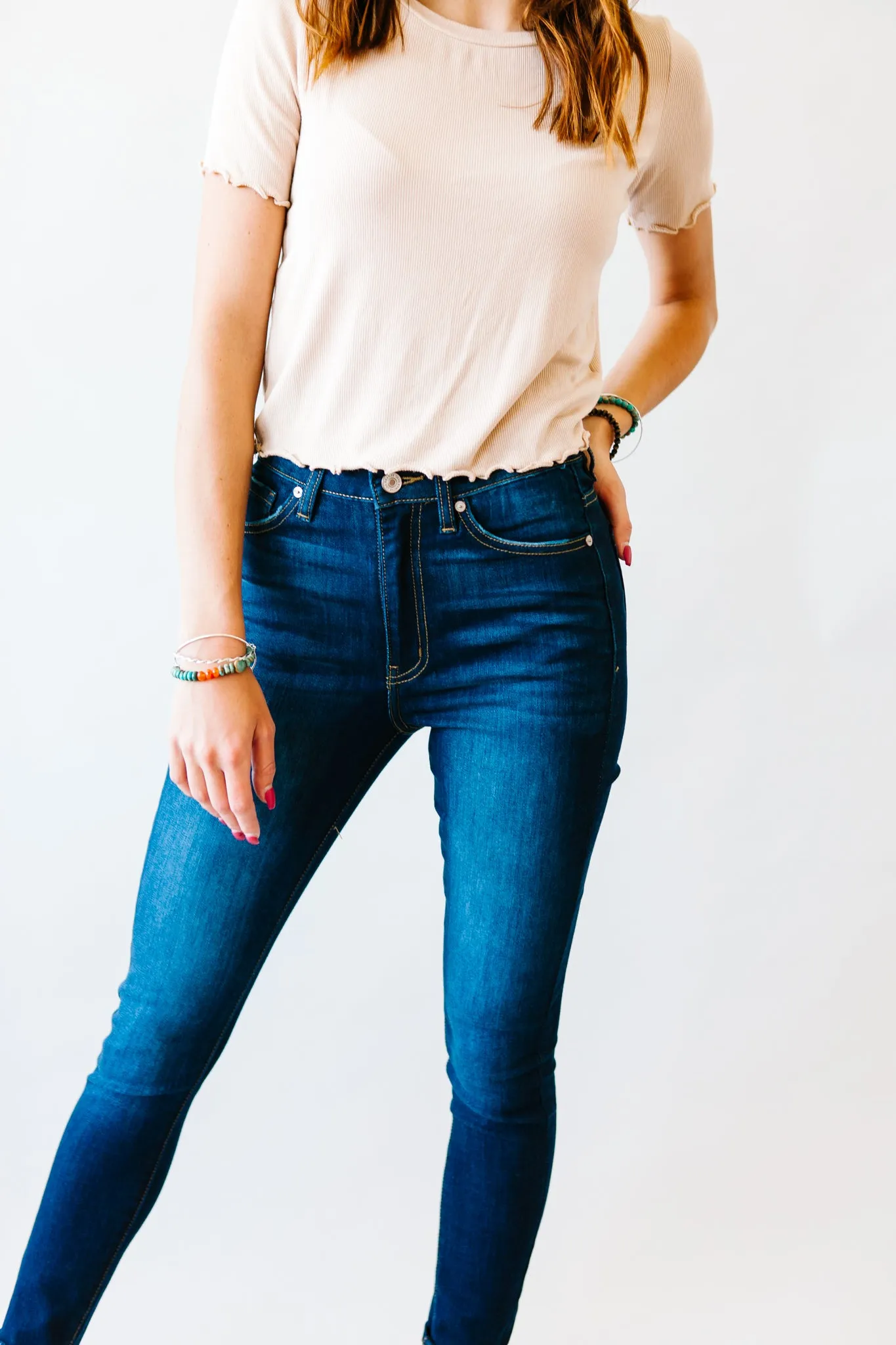 Work Harder Kancan High Rise Dark Wash Skinny