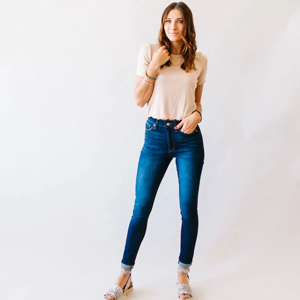 Work Harder Kancan High Rise Dark Wash Skinny