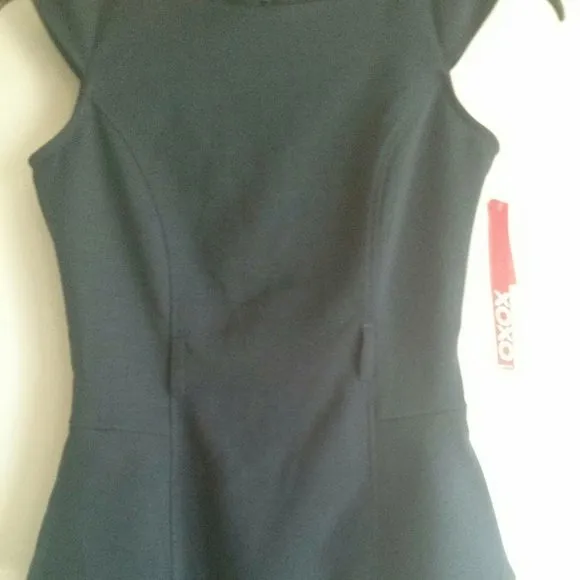 XOXO Navy Peplum Sheath Dress NWT Size 0