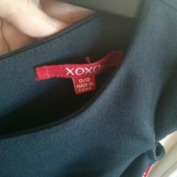 XOXO Navy Peplum Sheath Dress NWT Size 0